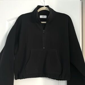 Aritzia Cropped Fleece Quarter Zip